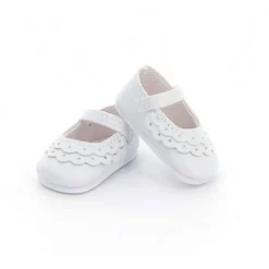 Chaussures blanches à bride avec dentelle pour poupées de 34 cm<Petitcollin Cheap