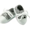 Chaussures en toile grises à pois blancs pour poupées de 34 cm<Petitcollin Fashion
