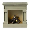 Cheminée miniature vintage pour souris - gris clair<Maileg Shop