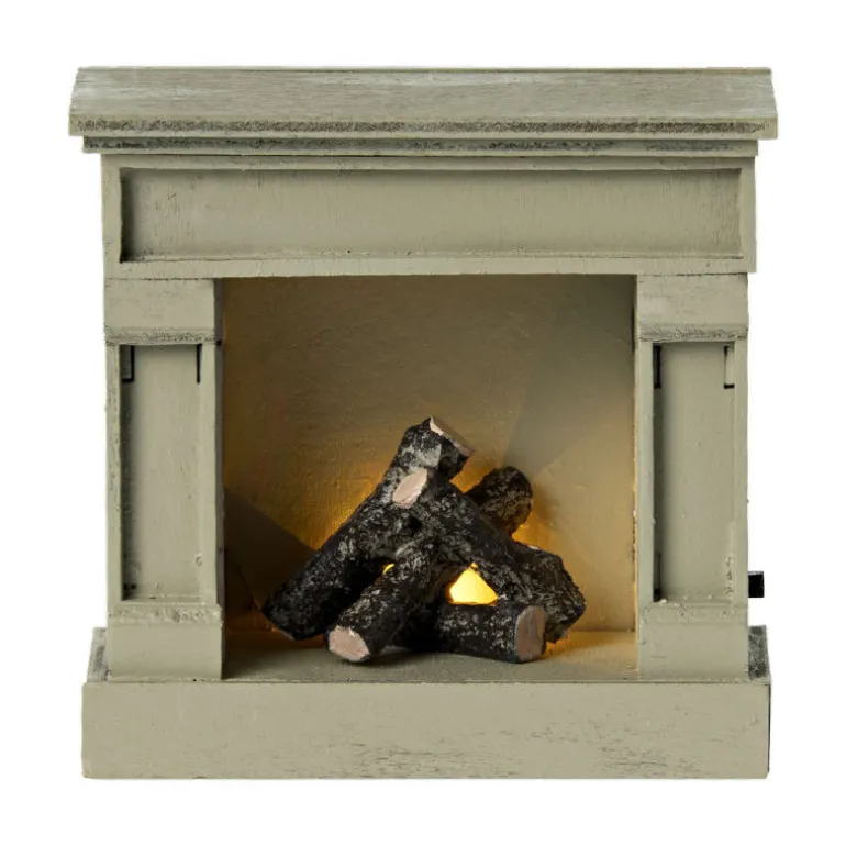 Cheminée miniature vintage pour souris - gris clair<Maileg Shop