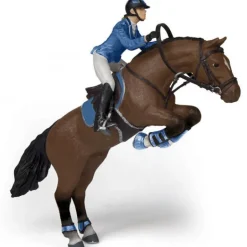 Cheval de saut d'obstacles et sa cavalière 51560<Papo New