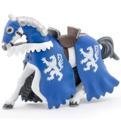 Cheval du chevalier bleu à la lance, figurine 39759<Papo Clearance