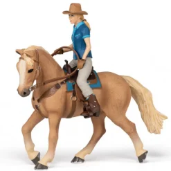 Cheval western et sa cavalière, figurine 51566<Papo Online