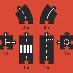 Circuit de route flexible Waytoplay, coffret périphérique 12 pcs<Waytoplay Toys Cheap