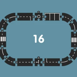 Circuit de route flexible Waytoplay, coffret routes nationales 16 pcs<Waytoplay Toys New