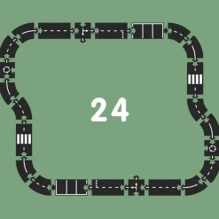Circuit de route flexible Waytoplay, coffret Autoroute 24 pcs<Waytoplay Toys Store