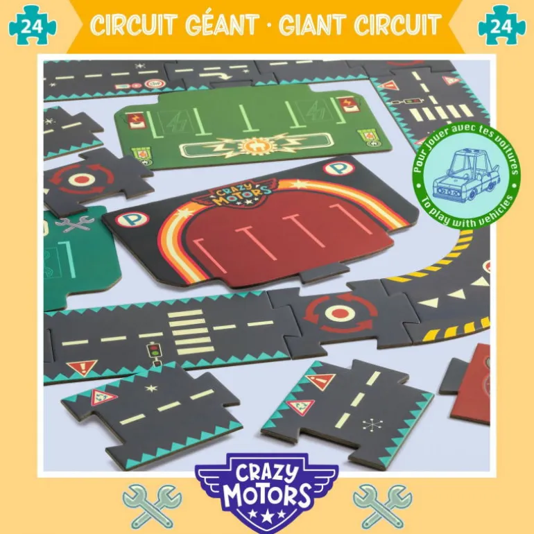 Circuit de routes géant "City Circuit" Crazy Motors 5497<Djeco Best