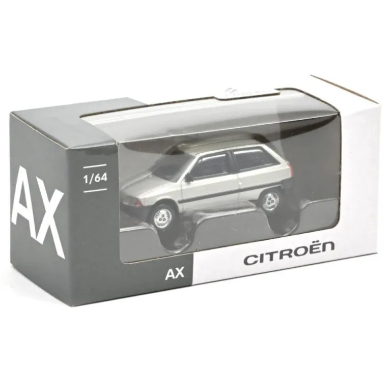 Citroën AX grise 3 portes 1986, jouet voiture 1/64<NOREV Best