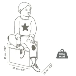 Coffre à jouets siège pour enfant "Stars" 4489<Djeco Outlet