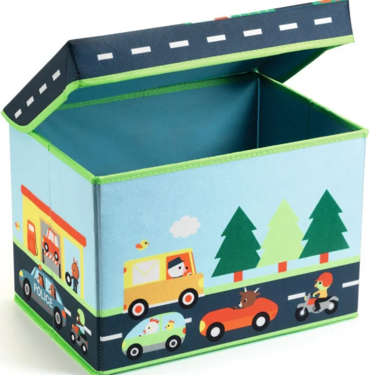 Coffre de rangement pour enfant "Circuit voitures" 4487<Djeco Discount