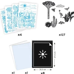 Coffret cyanotype "Savane nocturne" 9343<Djeco Clearance
