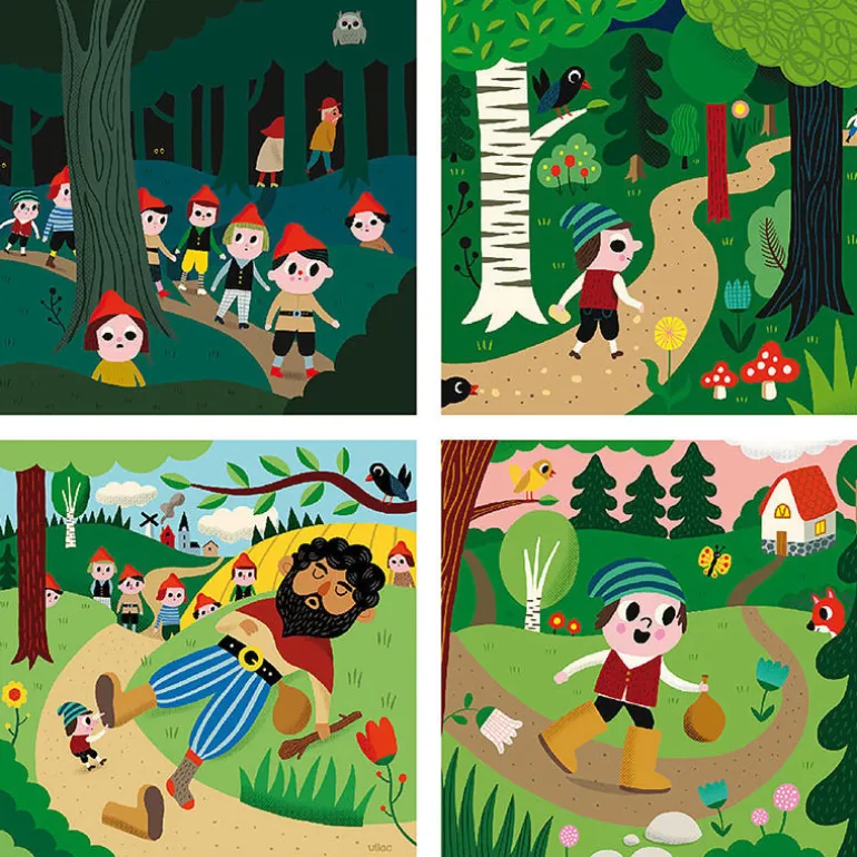 Coffret de 4 puzzles en bois "Le petit poucet" Ingela P. Arrhenius - 7631<VILAC Cheap