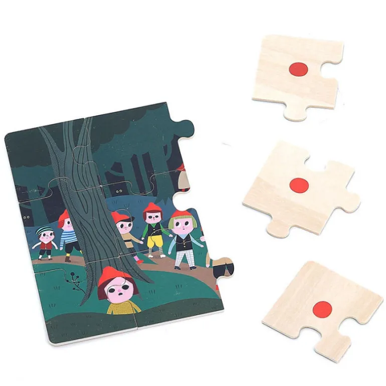 Coffret de 4 puzzles en bois "Le petit poucet" Ingela P. Arrhenius - 7631<VILAC Cheap