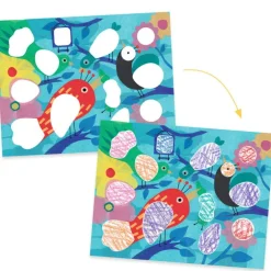 Coffret pour colorier au pochoir "Piou piou & Co" 8993<Djeco New