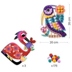 Coffret Silhouettes et pompons "Panachés" 0070<Djeco Sale