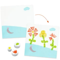 Coffret tampons "Avec des fleurs" 9950<Djeco New