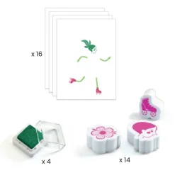 Coffret tampons "Flower girls" 8741<Djeco Store