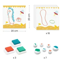 Coffret tampons "Là-haut" 9951<Djeco Cheap