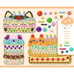 Collage mosaïques "Cakes et bombecs" 0075<Djeco Discount