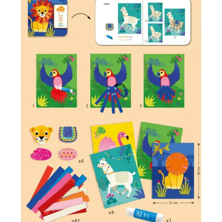 Collages pour enfant "Avec des bouclettes" 9868<Djeco Best Sale