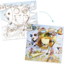 Coloriage à fenêtres "Le voyage de Malo" 9684<Djeco Flash Sale