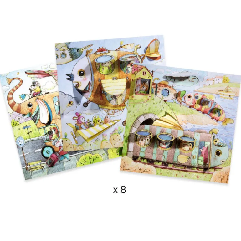 Coloriage à fenêtres "Le voyage de Malo" 9684<Djeco Flash Sale