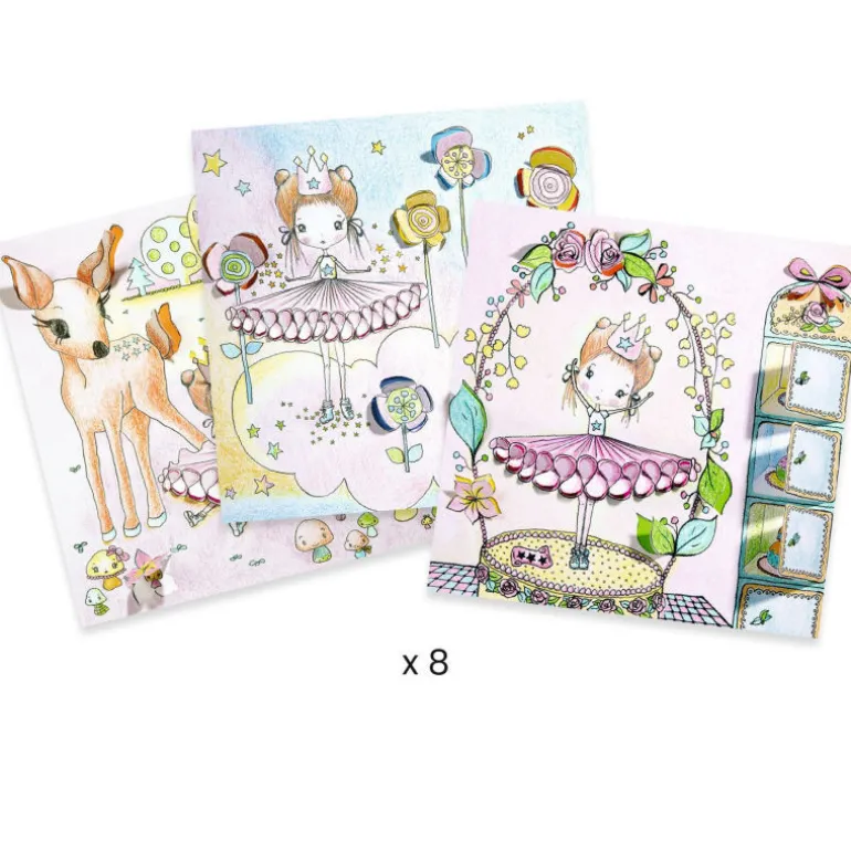 Coloriage à fenêtres "Les petites portes de Pupi" 9699<Djeco Shop