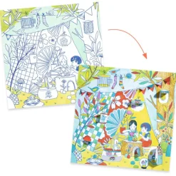 Coloriage à fenêtres "Les cabanes de Nina" 9683<Djeco Best Sale