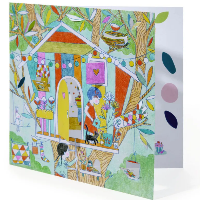 Coloriage à fenêtres "Les cabanes de Nina" 9683<Djeco Best Sale