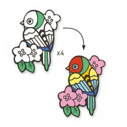 Coloriage velours "Bébés oiseaux" 9099<Djeco Clearance