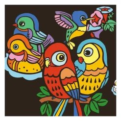 Coloriage velours "Bébés oiseaux" 9099<Djeco Clearance