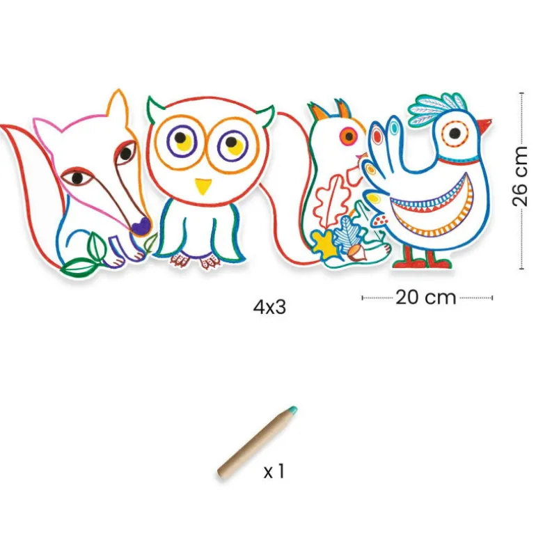 Coloriages à révéler "Animaux de la forêt" 0063<Djeco Clearance