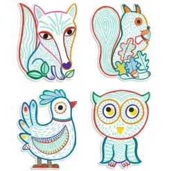 Coloriages à révéler "Animaux de la forêt" 0063<Djeco Clearance