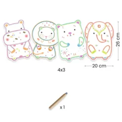 Coloriages à révéler "Animaux sauvages" 0062<Djeco Discount