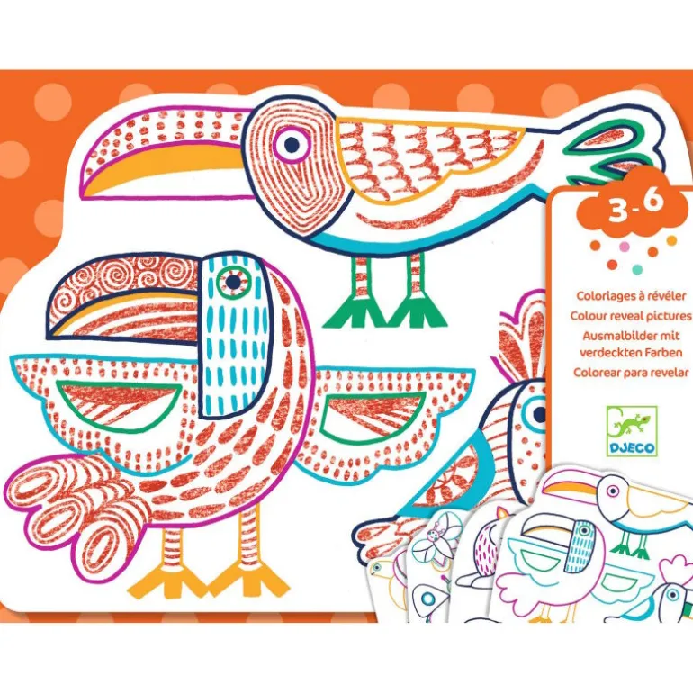 Coloriages à révéler "Familles sauvages" 0066<Djeco Cheap