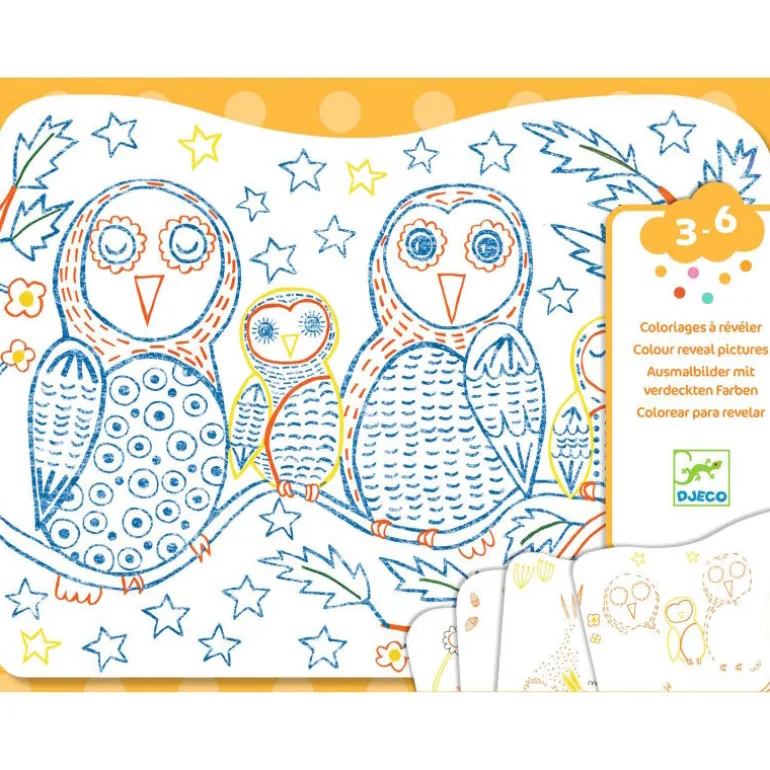 Coloriages à révéler "Familles des sous-bois" 0064<Djeco Online