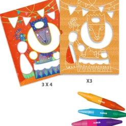 Coloriages pour les petits COLOR STOP "Fabuleux pochoirs" 8989<Djeco Best
