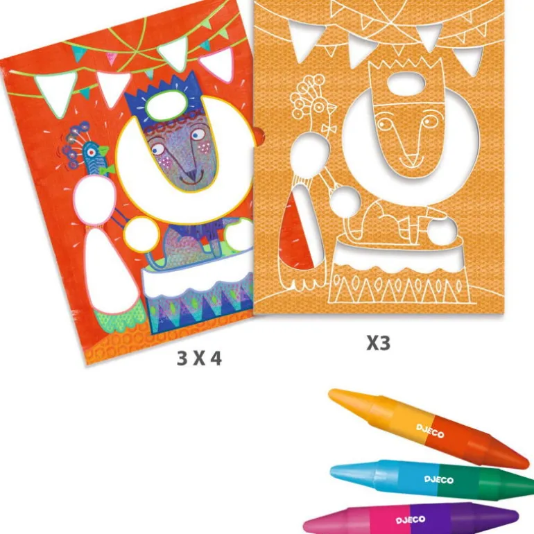 Coloriages pour les petits COLOR STOP "Fabuleux pochoirs" 8989<Djeco Best