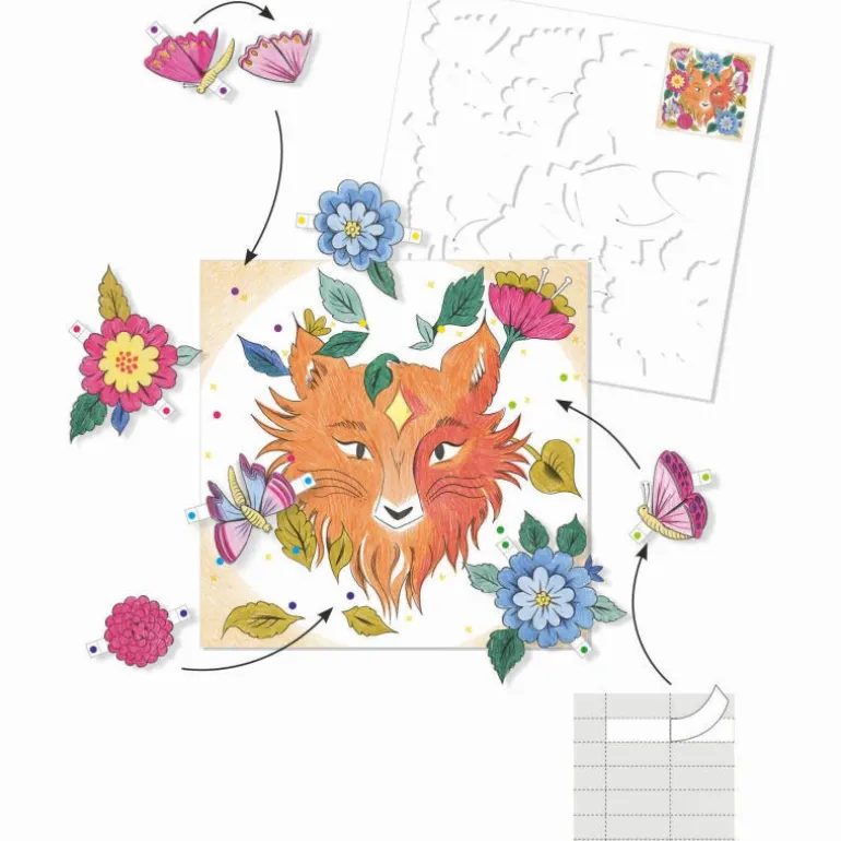 Coloriages surprise 3D 'En forêt' 9657<Djeco Clearance