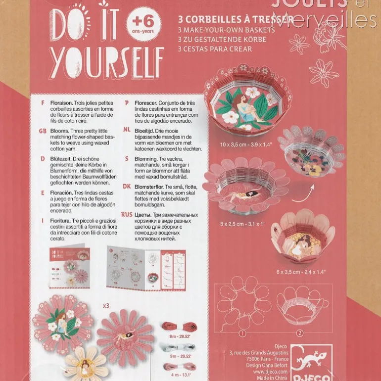 Corbeilles à tresser "Floraison" DIY 7952<Djeco Cheap