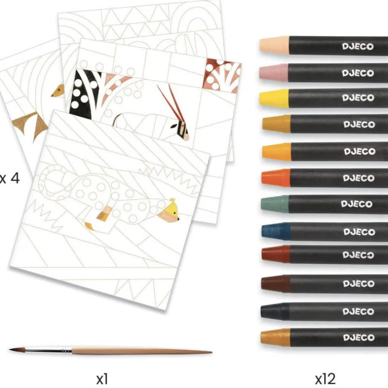 Crayons de cire aquarellables "Désert" 9373 inspired by Paul Klee<Djeco New