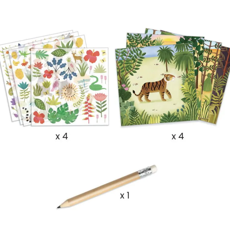 Décalcomanies "Candides" 9375 inspired by Le Douanier Rousseau<Djeco Online