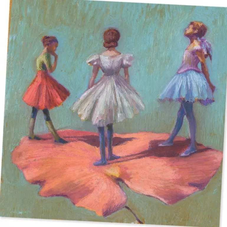 Dessin au pastel "Ballerines" 9381 inspired by Edgar Degas<Djeco Hot