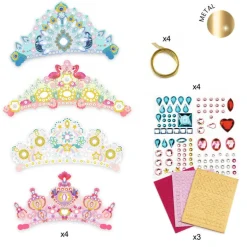 Diadèmes mosaïques à décorer "Comme une princesse" DIY 7901<Djeco Outlet
