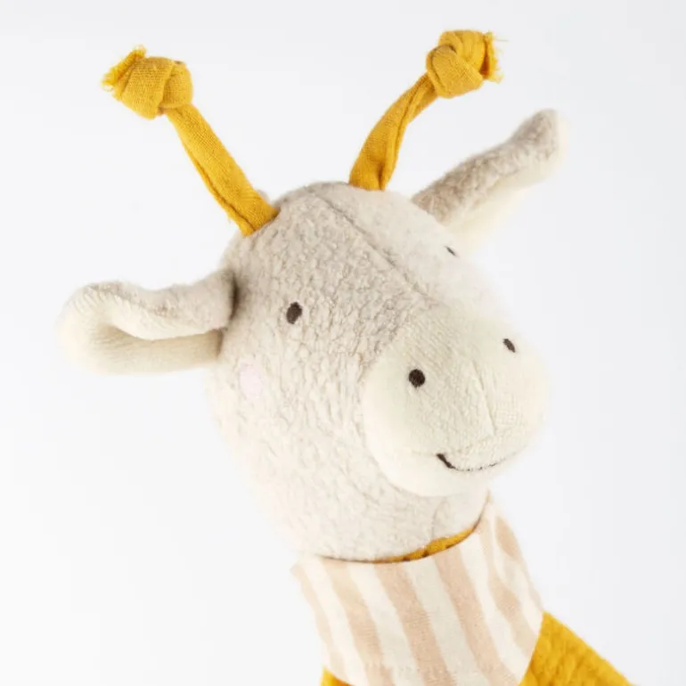 Doudou girafe en mousseline de coton jaune moutarde 39926<SIGIKID Online