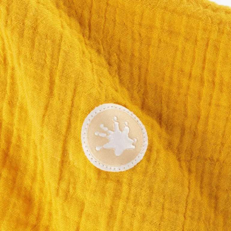 Doudou girafe en mousseline de coton jaune moutarde 39926<SIGIKID Online