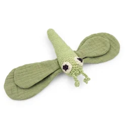Doudou hochet "Libellule" en coton bio - - The veggy toys<MyuM Flash Sale