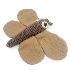 Doudou hochet "Papillon de nuit" en coton bio - - The veggy toys<MyuM Discount