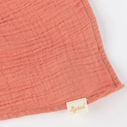 Doudou lapin en mousseline de coton rose corail 39925<SIGIKID Online