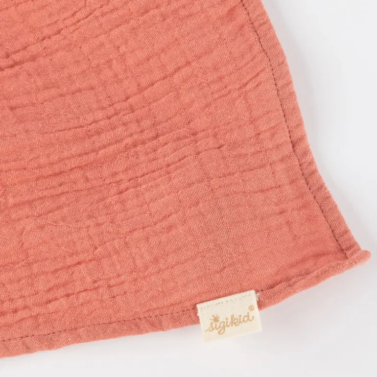 Doudou lapin en mousseline de coton rose corail 39925<SIGIKID Online